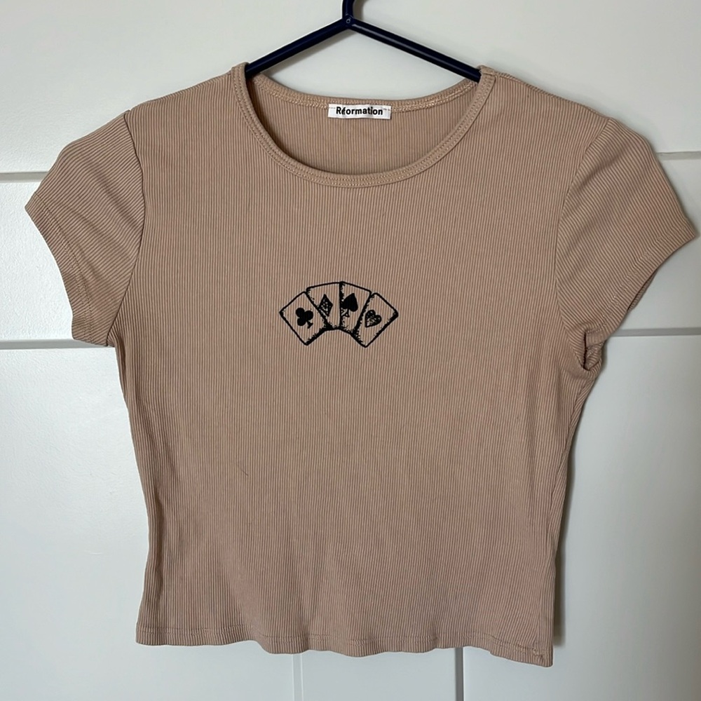 Reformation Muse Baby Cowgirl Tee Size Small